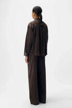 Object Gala Seal Brown Corduroy Shirt