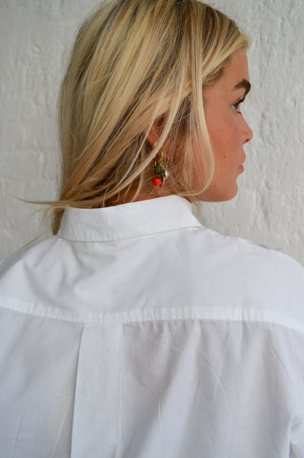 Basic Apparel Vilde White Loose Shirt