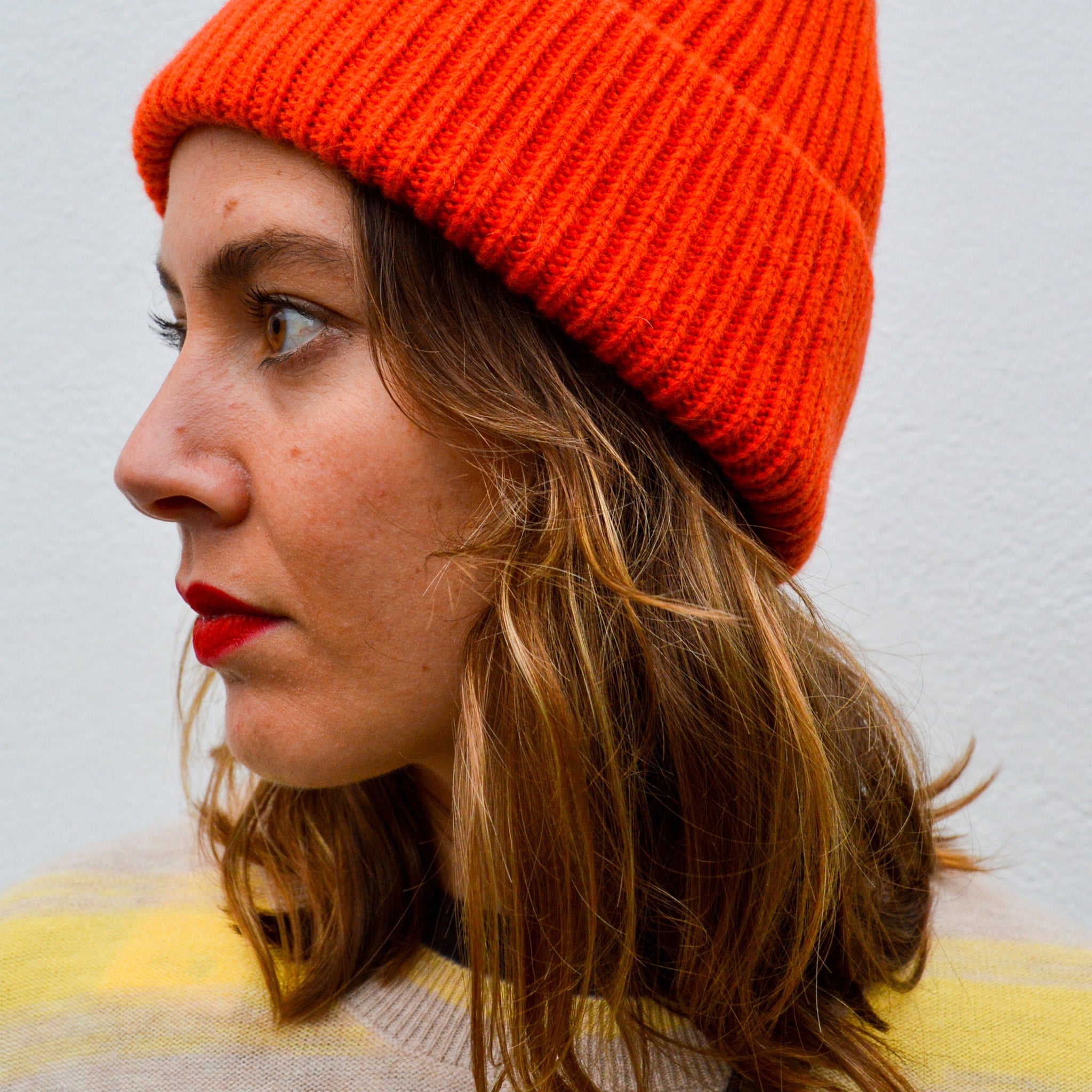 Billy Bamboo Merino Wool Orange Beanie
